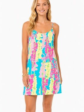 Lilly Pulitzer Courtney Dress 12 Havana Blue Snapdragon NWT Resort Shift Dress